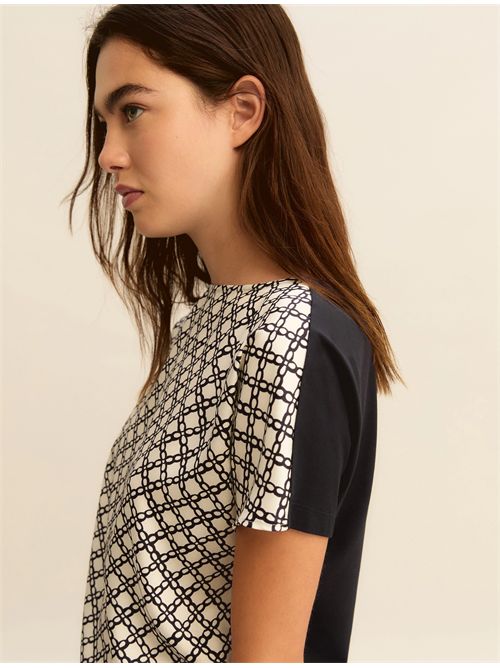 Blusa doppio materiale - BIANCO EMME MARELLA | EMMSANSA134/001